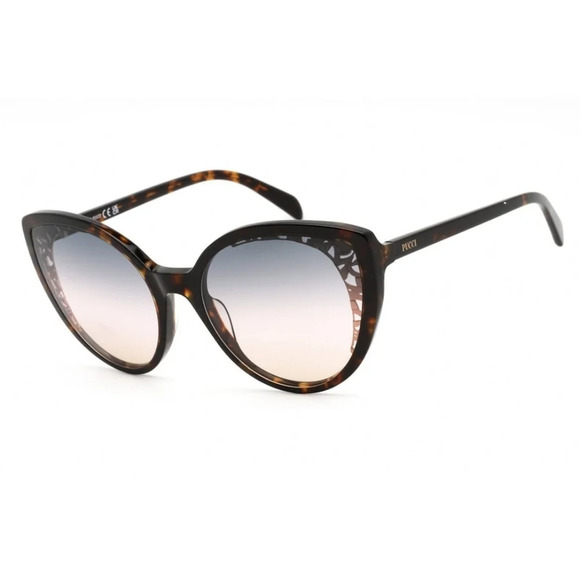 New. EMILIO PUCCI EP0182 SUNGLASSES DARK BROWN / GRADIENT SMOKE - Picture 2 of 5